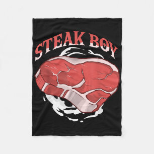 Steak Boy For Meat Lovers And Bbq Fans Grilling Ri Fleece Blanket