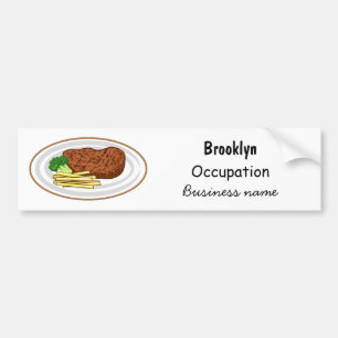 Steak cartoon illustration bumper sticker