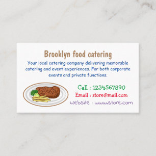 Steak cartoon illustration business card