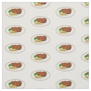 Steak cartoon illustration fabric