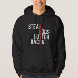 Steak Eggs Butter Bacon Keto Diet Ketogenic Hoodie