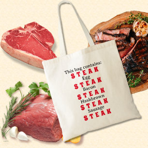 Steak Featured Foodie theme Tote Bag