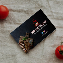 Steak House Business | Minimalist Dark Barcode