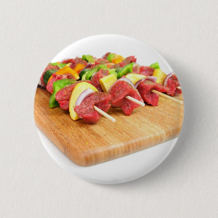 Steak Kabob 6 Cm Round Badge