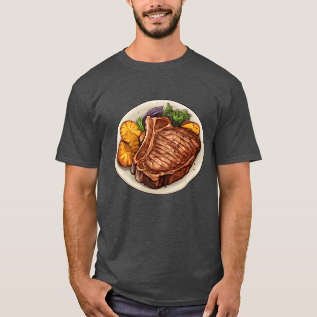 Steak Meat Food gift T-Shirt (Front)