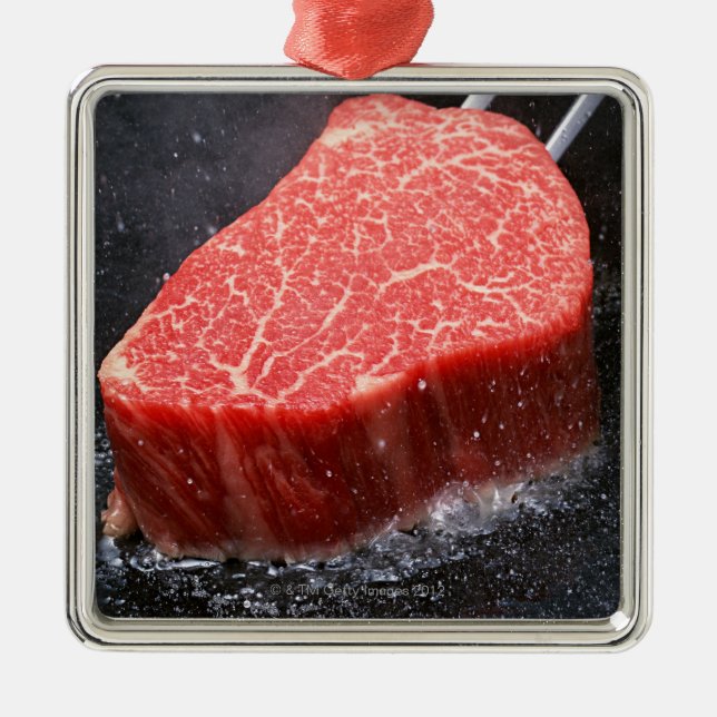 Steak Metal Ornament (Front)