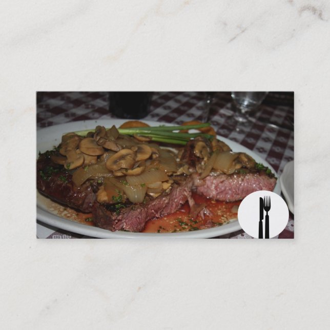 steakhouse restaurant business card (Front)