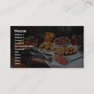 Steaks, burgers, chicken business card