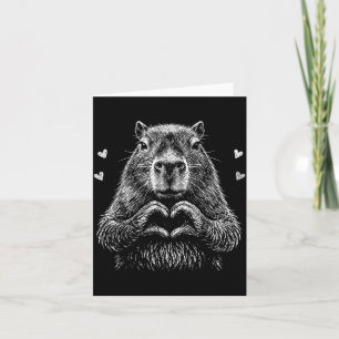 Steal hearts capybara valentines capybara meme card