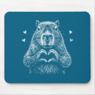 Steal hearts capybara valentines capybara meme mouse pad