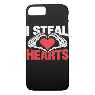 Steal Hearts Valentines Day Funny Skeleton Hand Cl iPhone 8/7 Case