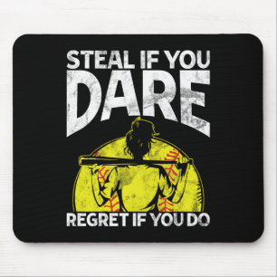 Steal If You Dare Softll Catcher Game Day Vibes So Mouse Pad