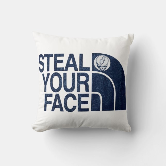 Steal Your Face Throw Pillow (Front)