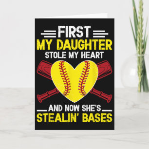 Stealin' Ses Softll Dad Of A Softll Player Father Card