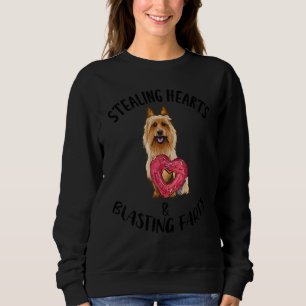 Stealing Heart Blasting Farts Australian Terrier V Sweatshirt