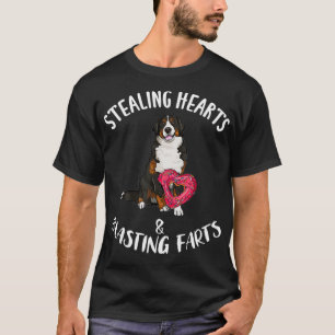 Stealing Heart Blasting Farts Bernese Mountain Dog T-Shirt
