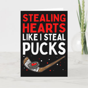 Stealing Heart Like I Steal Pucks Valentines Day H Card