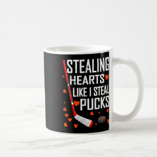 Stealing Heart Like I Steal Pucks Valentines Day H Coffee Mug