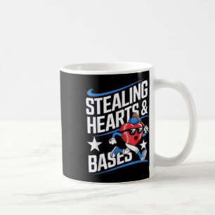 Stealing Hearts And Bases Baseball Valentine’s Day Coffee Mug