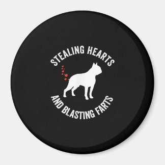 Stealing Hearts And Blasting Farts Boston Terrier Magnet