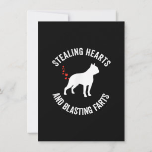 Stealing Hearts And Blasting Farts Boston Terrier Thank You Card