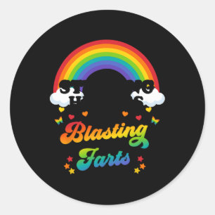 Stealing Hearts And Blasting Farts Funny Valentine Classic Round Sticker