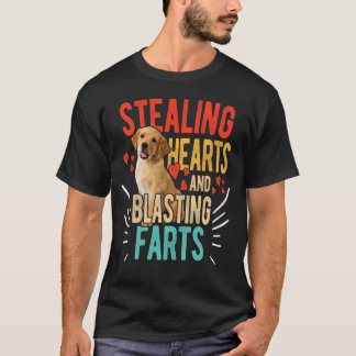 Stealing Hearts And Blasting Farts Labrador Gift T-Shirt