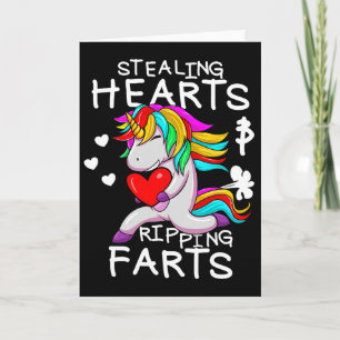 Stealing Hearts And Ripping Farts Funny Valentine  Card