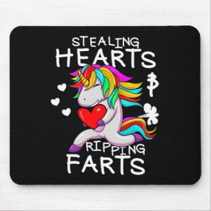 Stealing Hearts And Ripping Farts Funny Valentine Mouse Pad