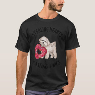 Stealing Hearts Blasting Farts Bichons Frise Valen T-Shirt