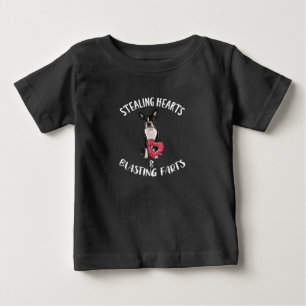 Stealing Hearts Blasting Farts Boston Terrier Baby T-Shirt