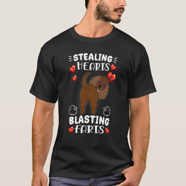 Stealing Hearts Blasting Farts Cocker Spaniel Vale T-Shirt (Front)