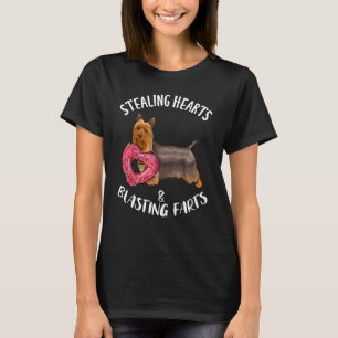 Stealing Hearts Blasting Farts Silky Terrier Valen T-Shirt