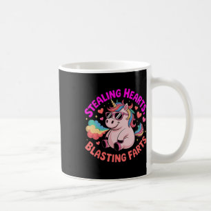 Stealing Hearts Blasting Farts Unicorn Valentine Coffee Mug