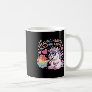 Stealing Hearts Blasting Farts Unicorn Valentine _ Coffee Mug
