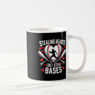 Stealing Hearts Like I Steal Bases Baseball Valent Coffee Mug