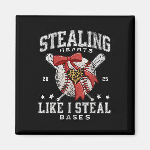 Stealing Hearts Like I Steal Bases Baseball Valent Magnet