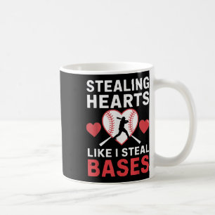 Stealing Hearts Like I Steal Bases Softball Baseba Coffee Mug