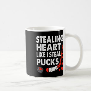 Stealing Hearts Like I Steal Pucks Valentines Day Coffee Mug