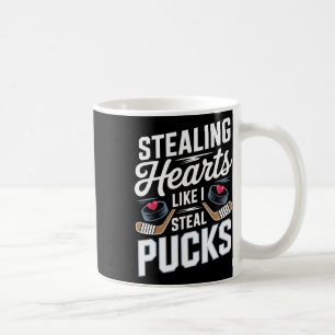 Stealing Hearts Like I Steal Pucks Valentines Hock Coffee Mug