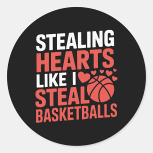 Stealing Hearts Like I Steal Sket Cute Valentine Classic Round Sticker