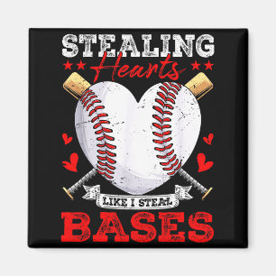 Stealing hearts like steal bases baseball magnet