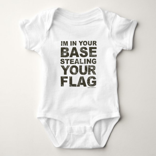 Stealing Your Flag - FPS, Game, Gamer, Video Games Baby Bodysuit (Front)