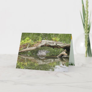 Stealth Alligator Folded Greeting Card