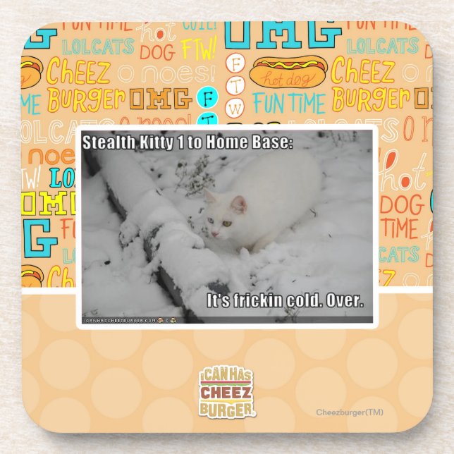 Stealth Kitty 1 Coaster (Front)