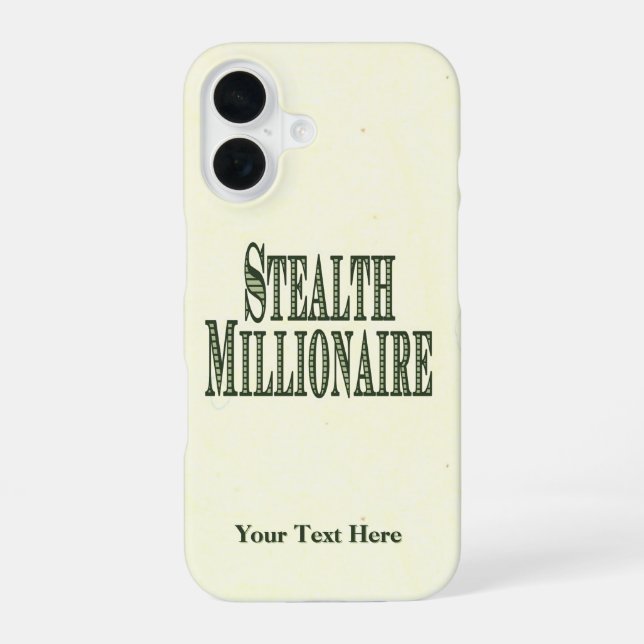 Stealth Millionaire Case-Mate iPhone Case (Back)