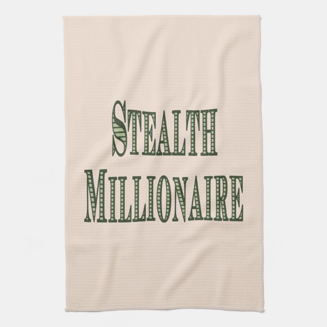 Stealth Millionaire Tea Towel (Vertical)