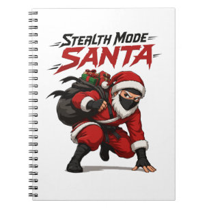 Stealth Mode Santa Ninja Christmas Graphic Notebook