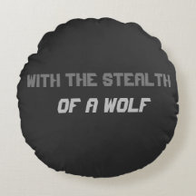 Stealth of Wolf (Spirit Energy)- Round Pillow