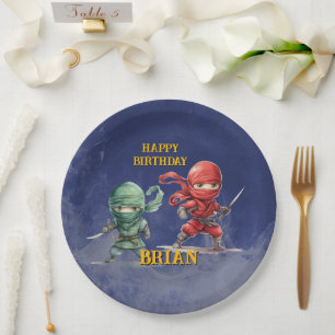 Stealth Training Ninja Birthday Paper Plate